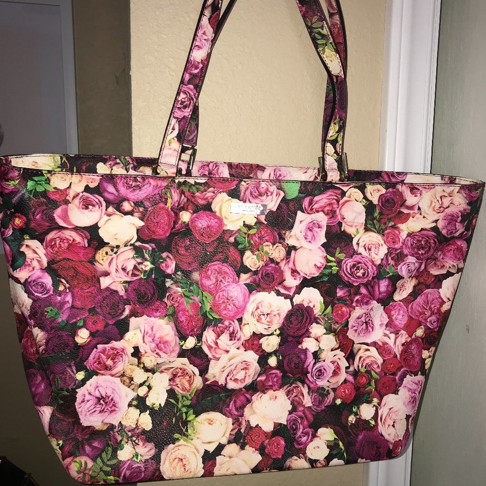 Pink Floral Kate Spade Medium Size Purse/Bag